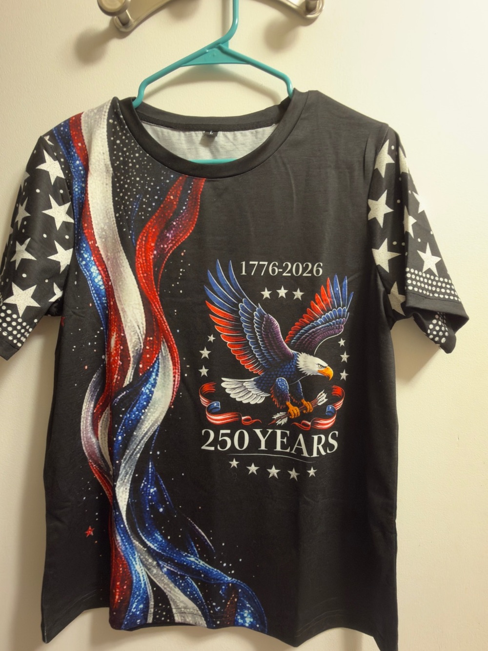 250 Years Patriotic Eagle Women’s Shirt - Black, Red & Blue